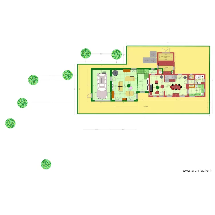 PLAN  SALON GARAGE RDC ET GRENIER ETAGE 2. Plan de 
