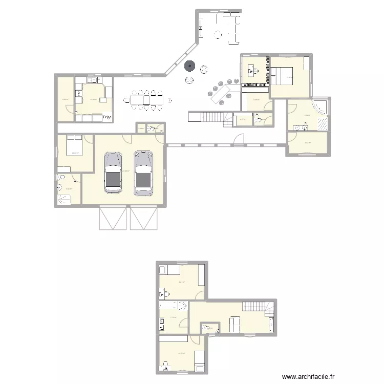 CHALET L. Plan de 