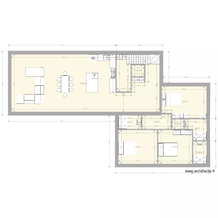 TASIE F5 ET BUREAU. Plan de 