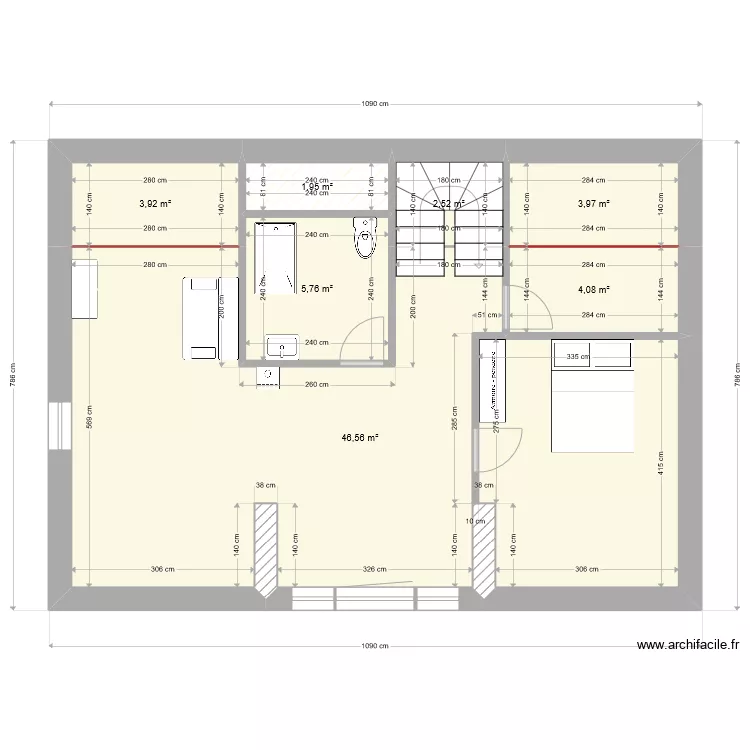 &eacute;tage. Plan de 