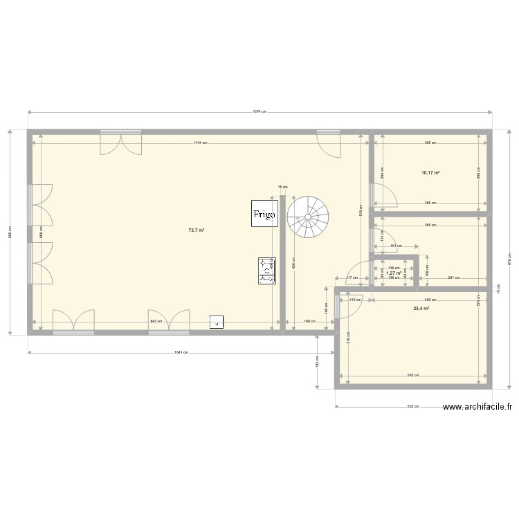 maison haut 220612. Plan de 4 pièces et 109 m2