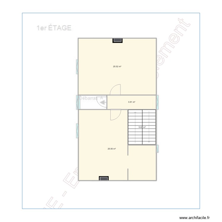 2eme étage. Plan de 0 pièce et 0 m2