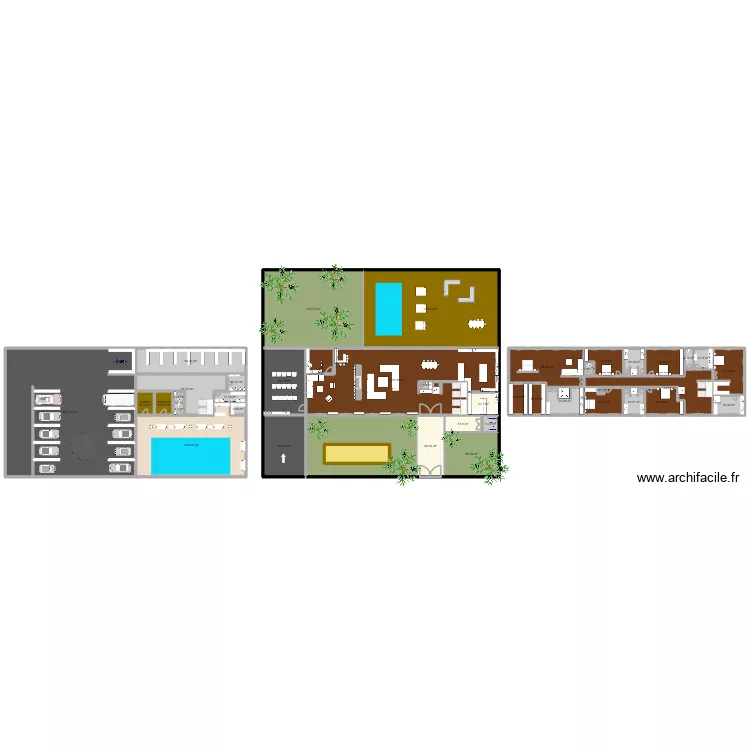 nouveau millionaire. Plan de 42 pièces et 3313 m²