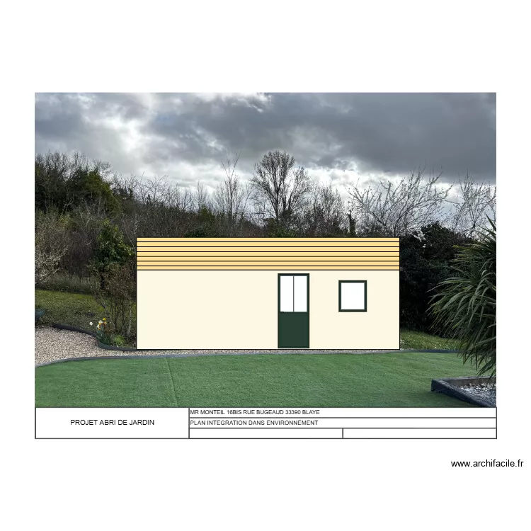 PLAN DE FACADE + photo. Plan de 