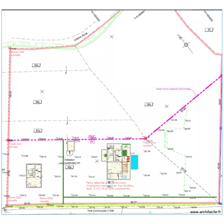 Plan V3 toit plat ou P&eacute;rigourdin. Plan de 0 pièce et 0 m2