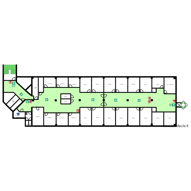 GIM 7. Plan de 36 pièces et 532 m2