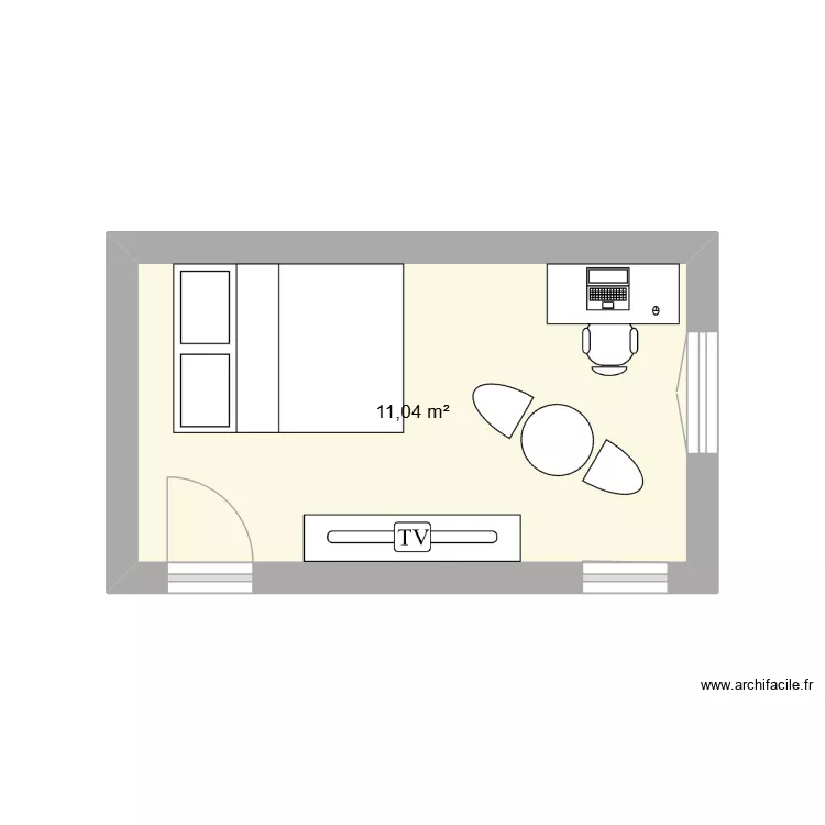 LEGENDRE. Plan de 1  et 11 m²