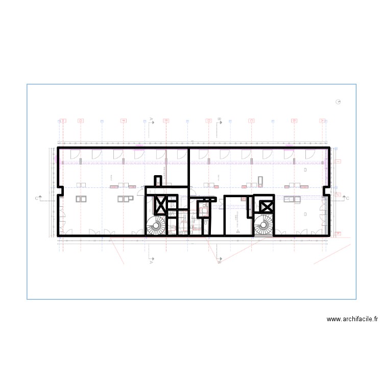 43449 croquis 2eme. Plan de 24 pièces et 30 m2