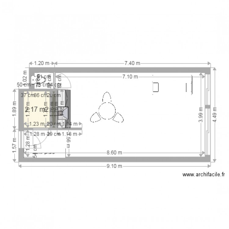 palmosa studio rien22. Plan de 0 pièce et 0 m2