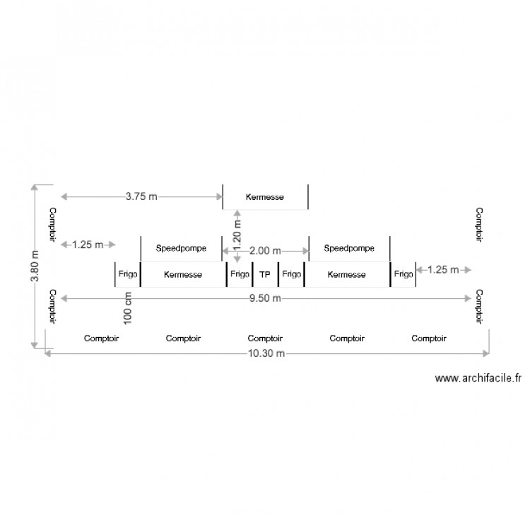 Peacock Winter Bar 1030CMx380CM . Plan de 0 pièce et 0 m2