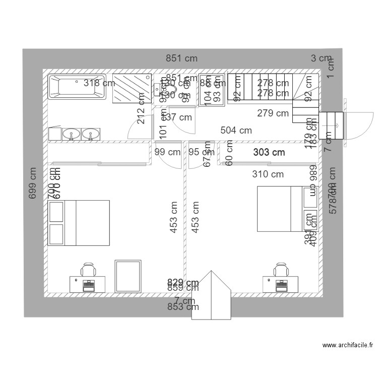 etage. Plan de 0 pièce et 0 m2