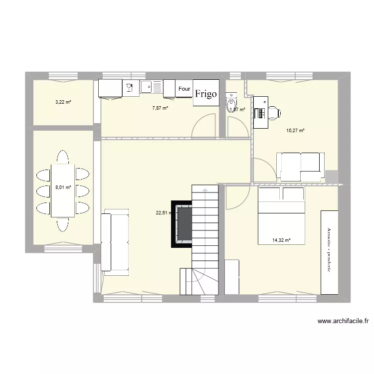 Cachan1. Plan de 7  et 68 m²