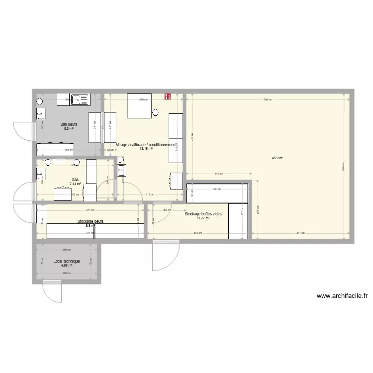 aménagements centre de conditionnement. Plan de aménagements centre de conditionnement. Plan de