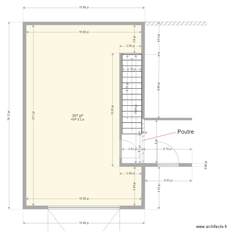 ben et marie rezdechausée. Plan de 0 pièce et 0 m2