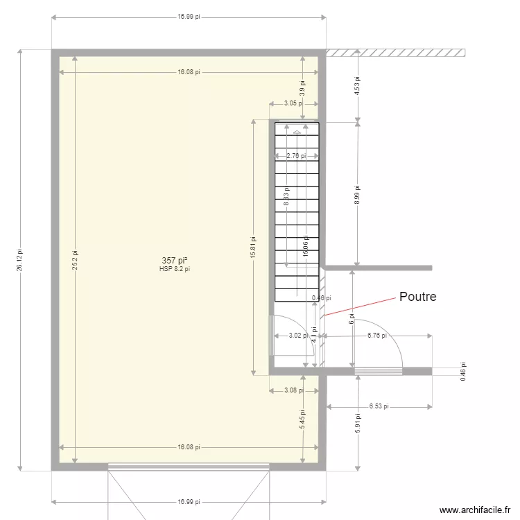 ben et marie rezdechaus&eacute;e. Plan de 