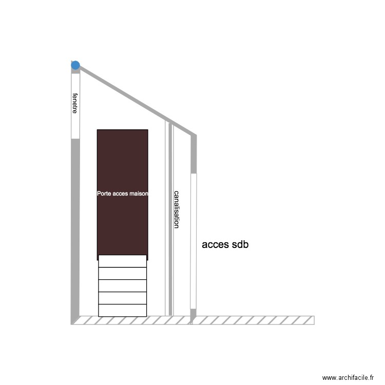 elevation acces habitation SCHLUTH CAMIF . Plan de 0 pièce et 0 m2