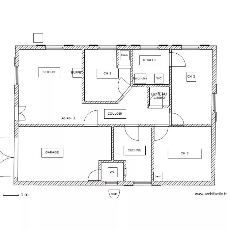MAISON PLEIN PIED                LAMRI. Plan de 