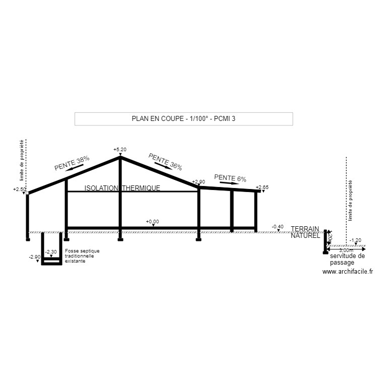 PLAN COUPE. Plan de 0 pièce et 0 m2