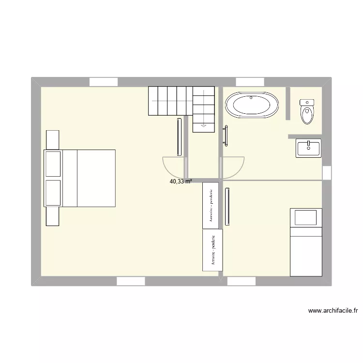 Etage PM. Plan de 1 et 40 m² Etage PM. Plan de 1 et 40 m²
