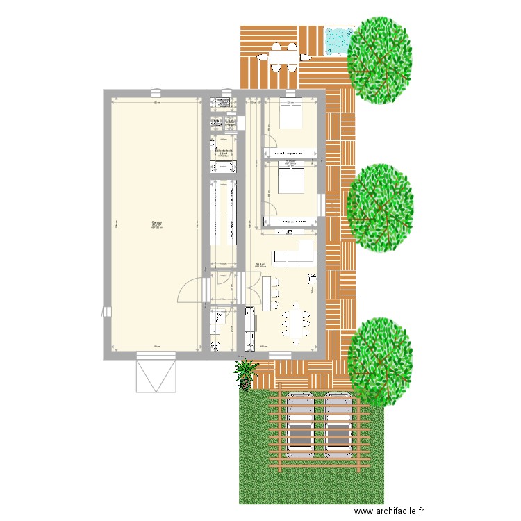 Montfort appartement . Plan de 7 pièces et 173 m2