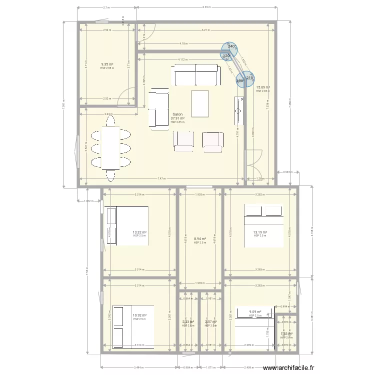 Demi sous sol. Plan de 