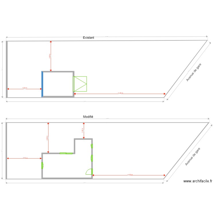 plan masse modife . Plan de 0 pièce et 0 m2