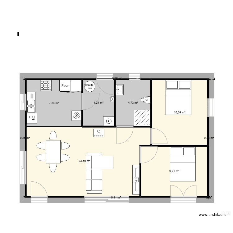 annlyse. Plan de 11 pièces et 62 m2