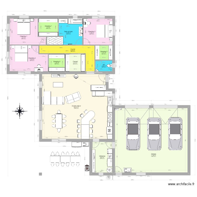 maison thibaut 8. Plan de 13 pièces et 230 m2