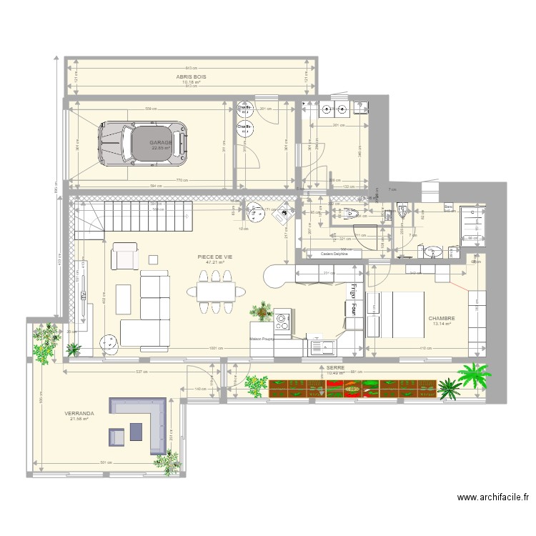 plan maison Nono en Pneus. Plan de 0 pièce et 0 m2