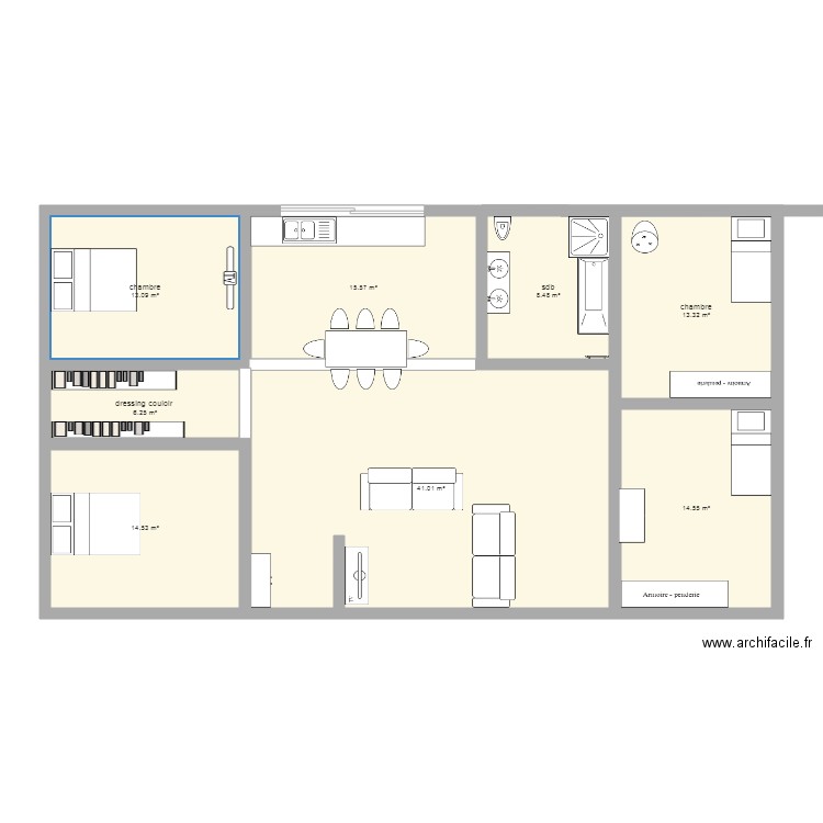 maison c l . Plan de 0 pièce et 0 m2