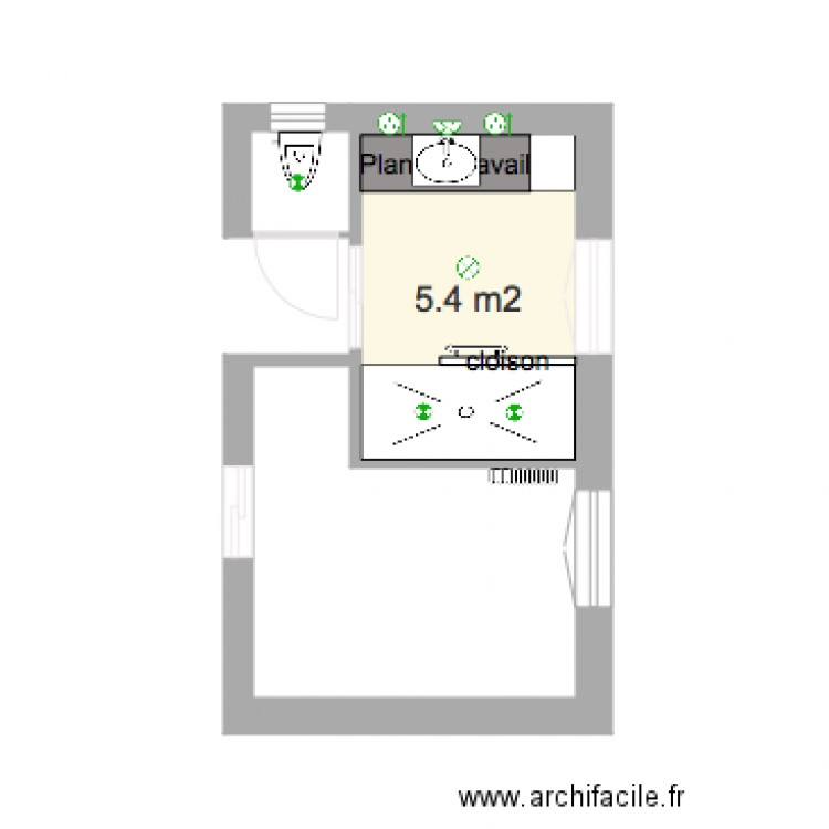 Salle de bains. Plan de 0 pièce et 0 m2