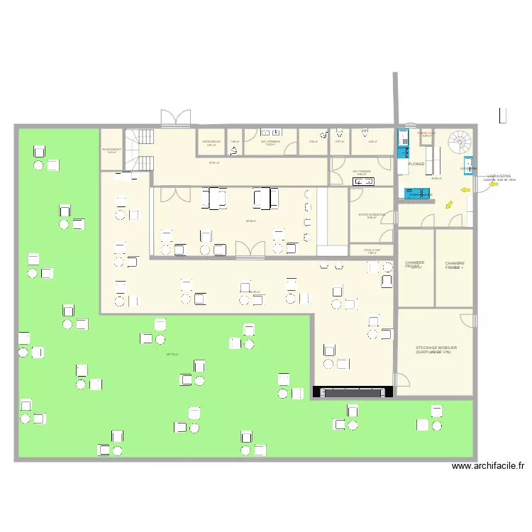 RDC RESTO JULIEN version ANAIS 2. Plan de RDC RESTO JULIEN version ANAIS 2. Plan de