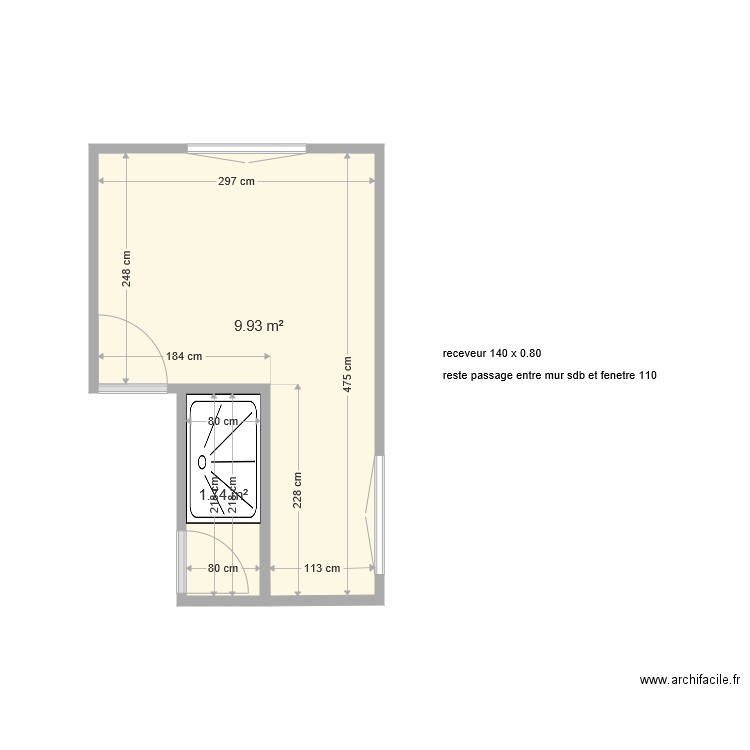 miskin sdb. Plan de 0 pièce et 0 m2