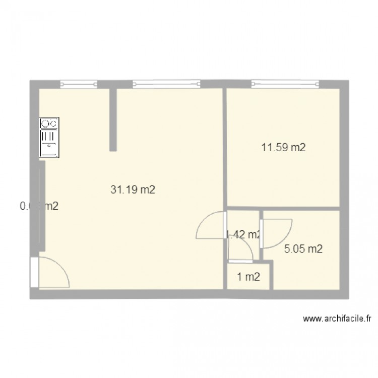 14 passage du bureau. Plan de 0 pièce et 0 m2