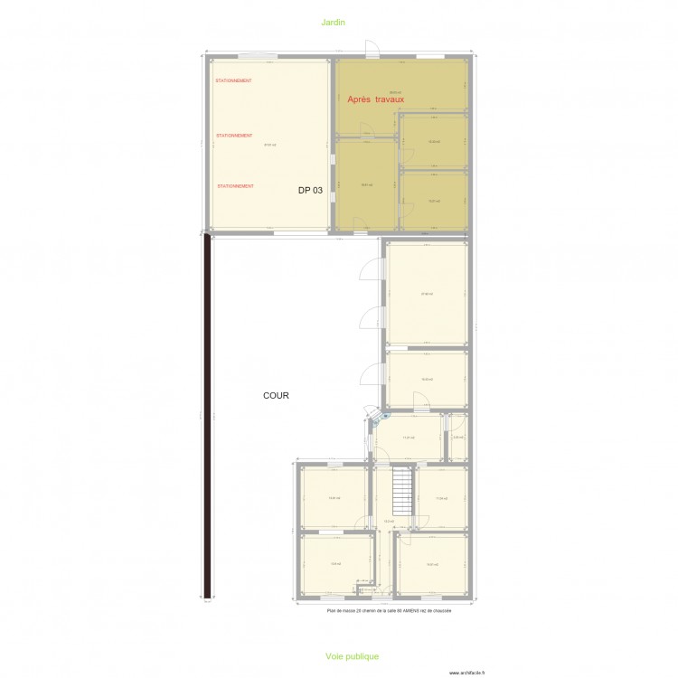 plan de masse et garage après travaux DP03. Plan de 0 pièce et 0 m2