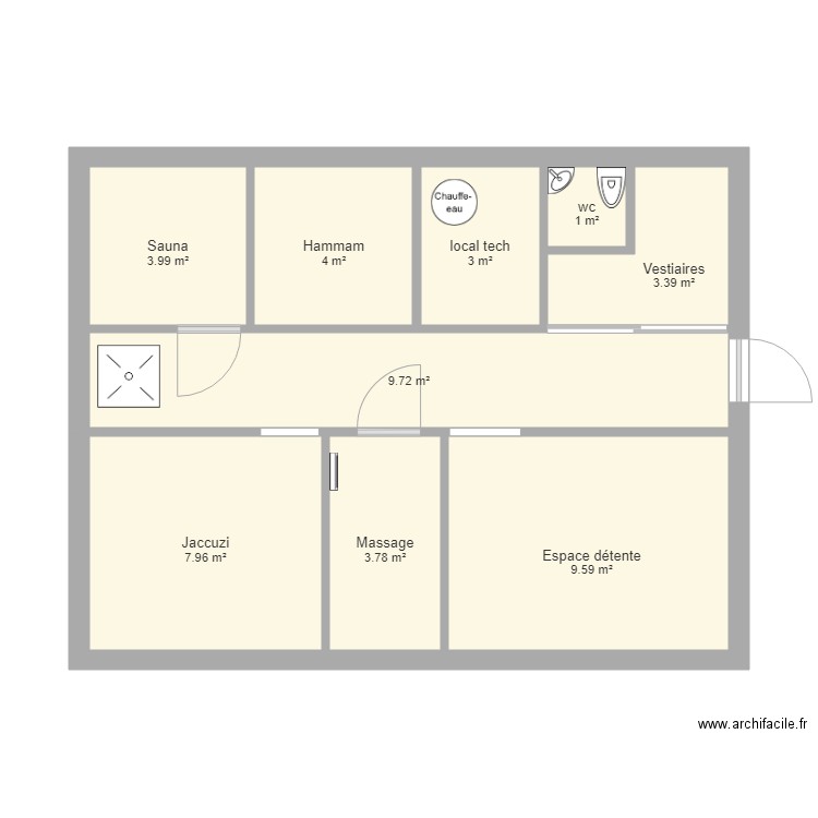 projet spa. Plan de 0 pièce et 0 m2