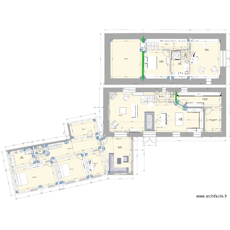 grange 11 nov 2021. Plan de 19 pièces et 315 m2