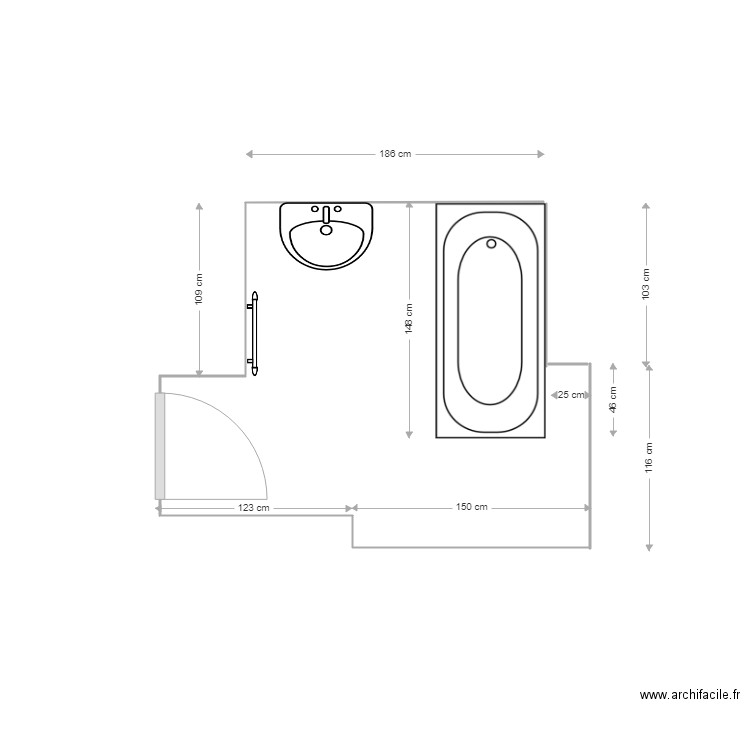 sphynx sdb. Plan de 0 pièce et 0 m2