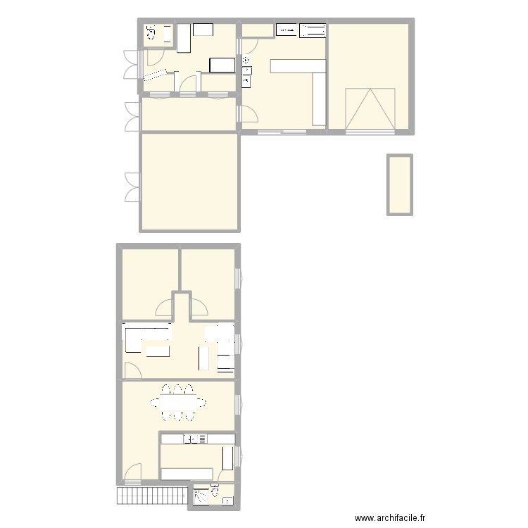 maison. Plan de 13 pièces et 152 m2