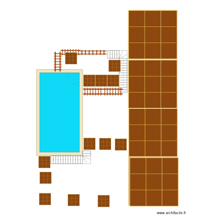 terrasse emilie piscine. Plan de 0 pièce et 0 m2