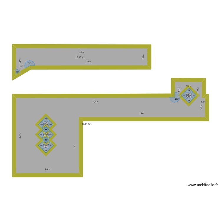 allee. Plan de 0 pièce et 0 m2