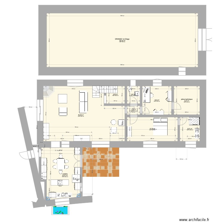 grange vraies mesures v4. Plan de 10 pièces et 226 m2