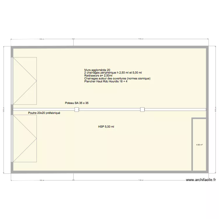 comus existant. Plan de 