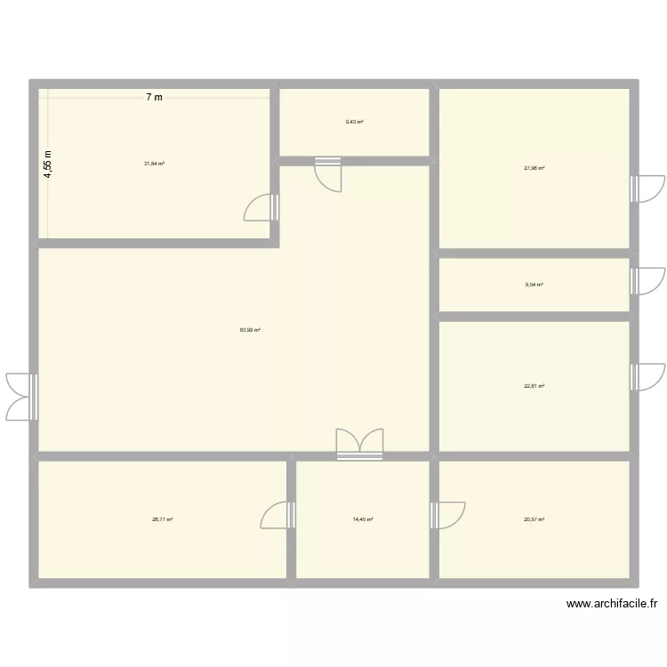 Guest Hombori. Plan de 9  et 247 m²