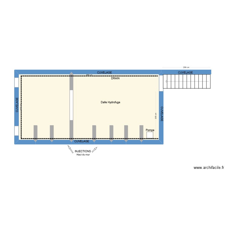 Plan cave SCI DU BOIS. Plan de 2 pièces et 35 m2