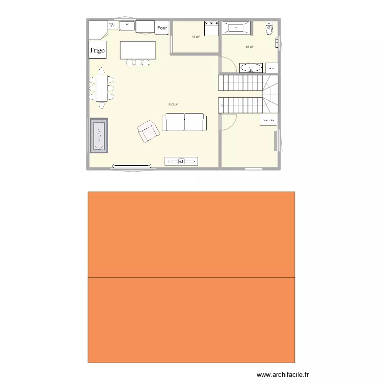 plan maison 25x32. Plan de 