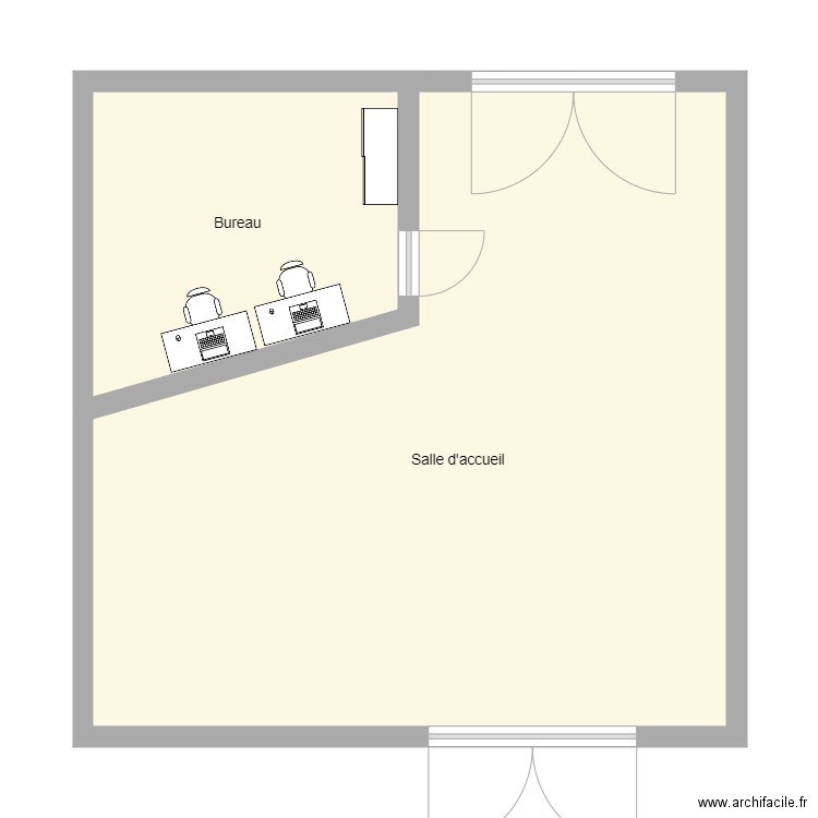 Antenne CPS PUNAAUIA. Plan de 2 pièces et 59 m2