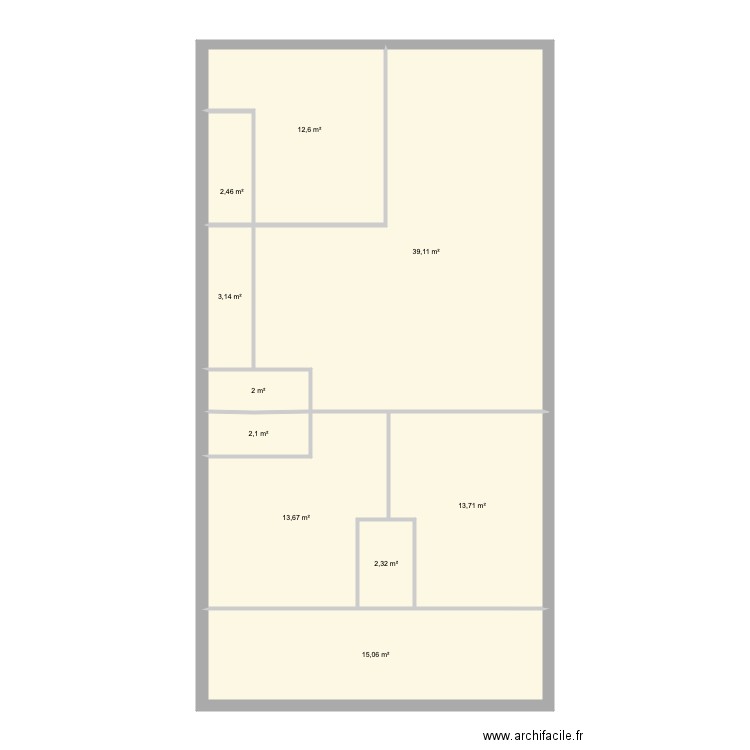 CARNOT R2. Plan de 10 pièces et 106 m2