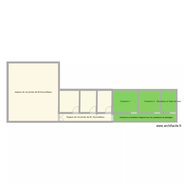 Maison Roland Hourcaillaou &agrave; Puerto Santa Cruz2. Plan de 