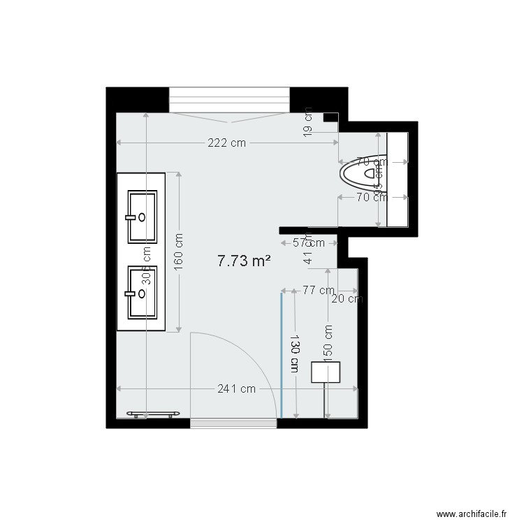 SDB 1 appartement LEVEN. Plan de 0 pièce et 0 m2